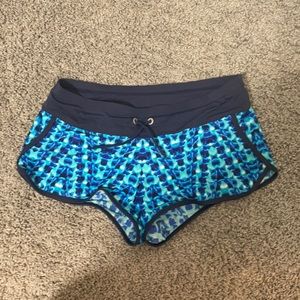 Athleta swim shorts size blue